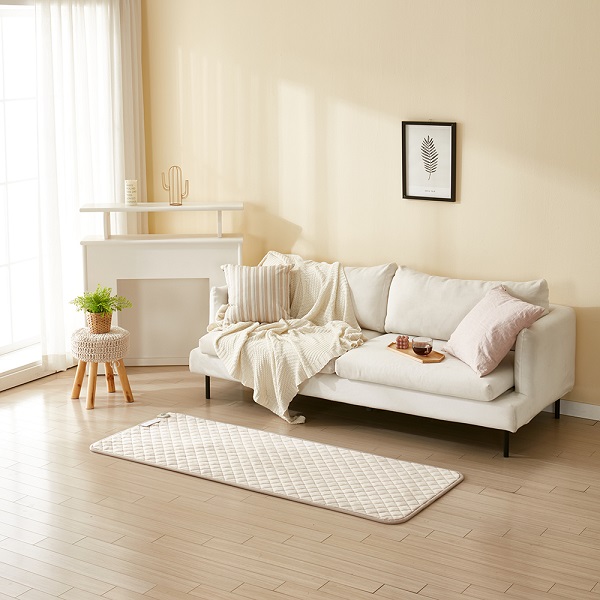 [휴라이즈] 더후끈 EMF탄소매트(극세사)_미니 베이지